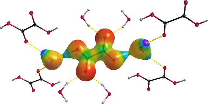 Elektronendichteverteilung am Molekül